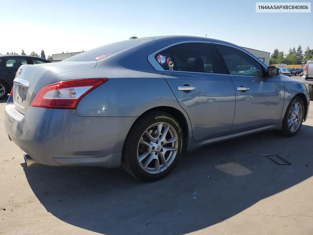 2011 Nissan Maxima S VIN: 1N4AA5APXBC840806 Lot: 62308934