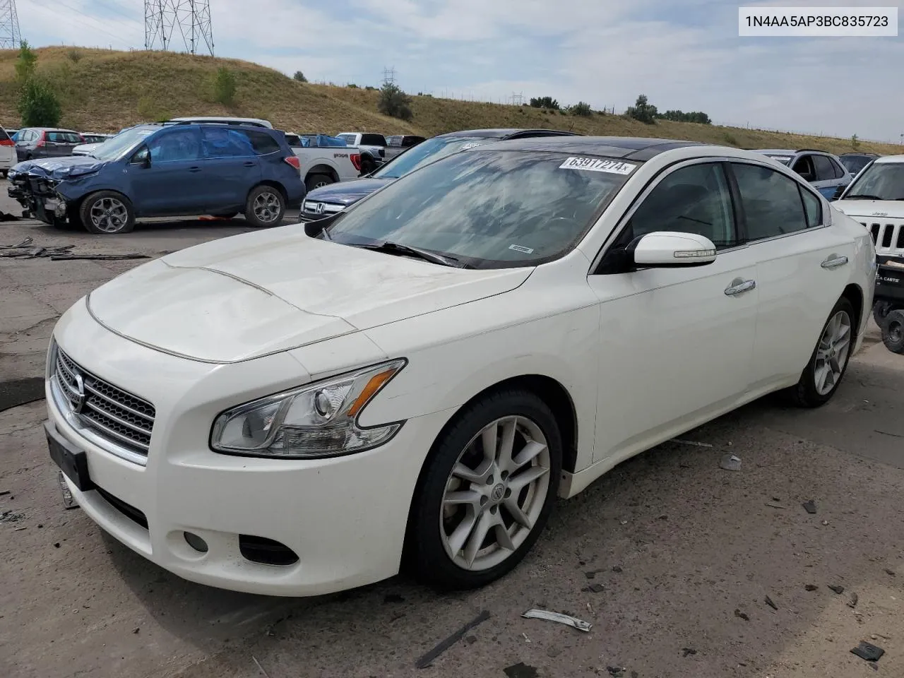 2011 Nissan Maxima S VIN: 1N4AA5AP3BC835723 Lot: 63917274