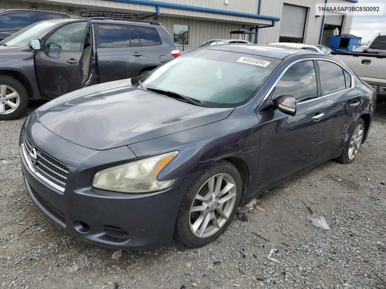 2011 Nissan Maxima S VIN: 1N4AA5AP3BC850092 Lot: 64655094