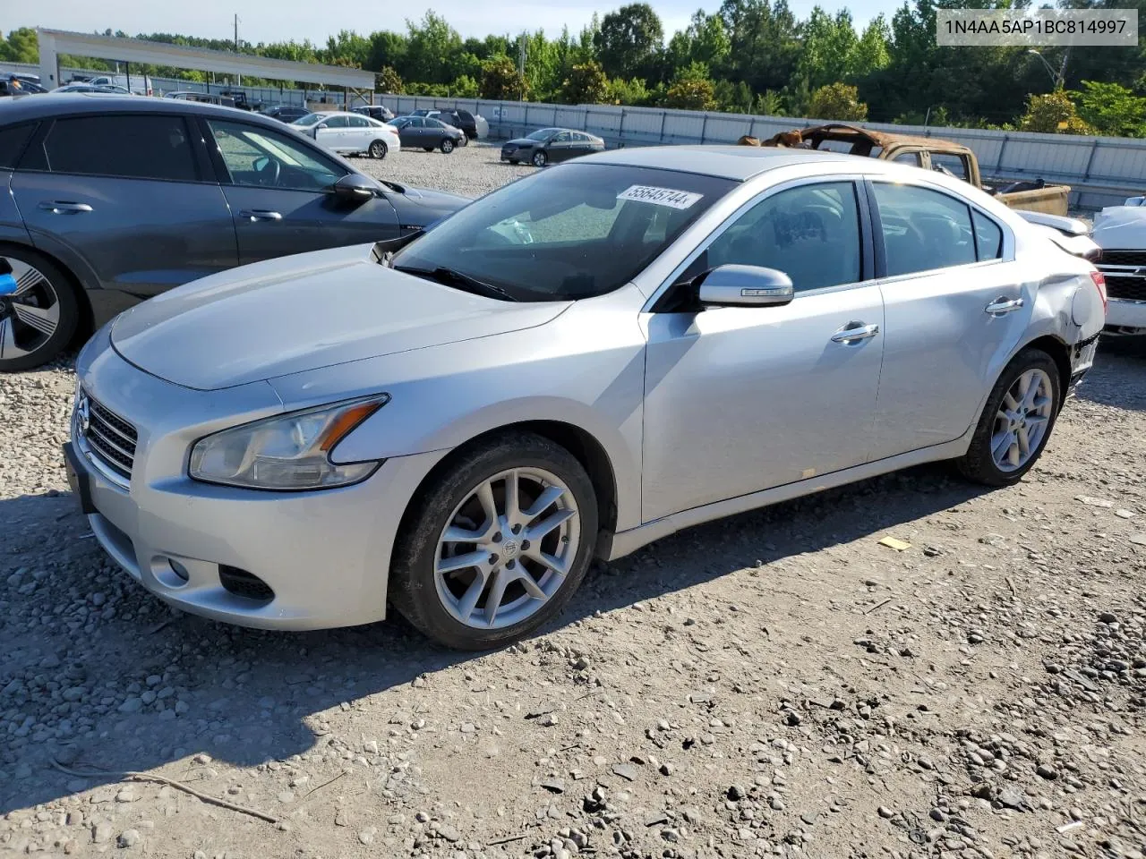 2011 Nissan Maxima S VIN: 1N4AA5AP1BC814997 Lot: 67508554