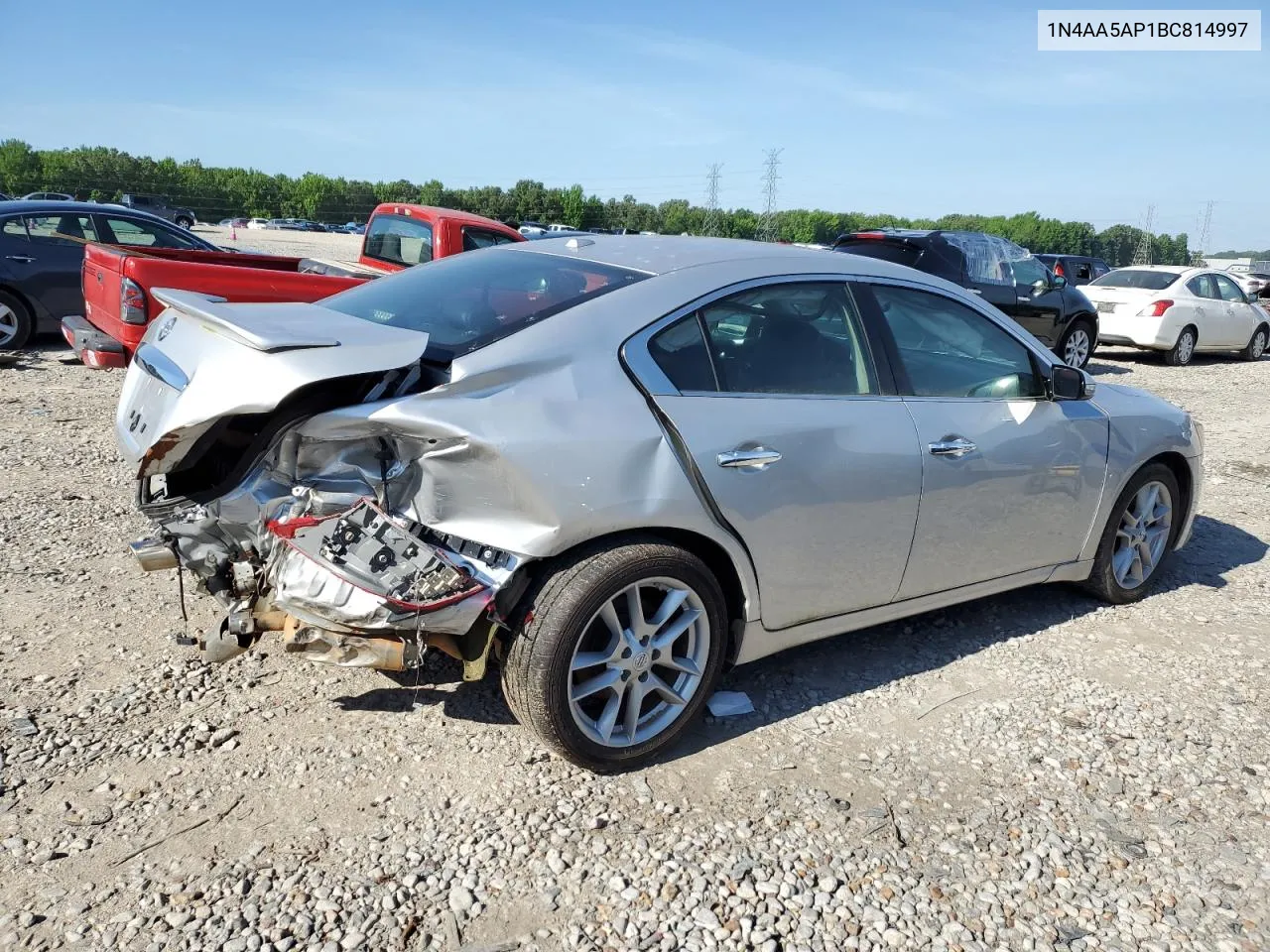 2011 Nissan Maxima S VIN: 1N4AA5AP1BC814997 Lot: 67508554