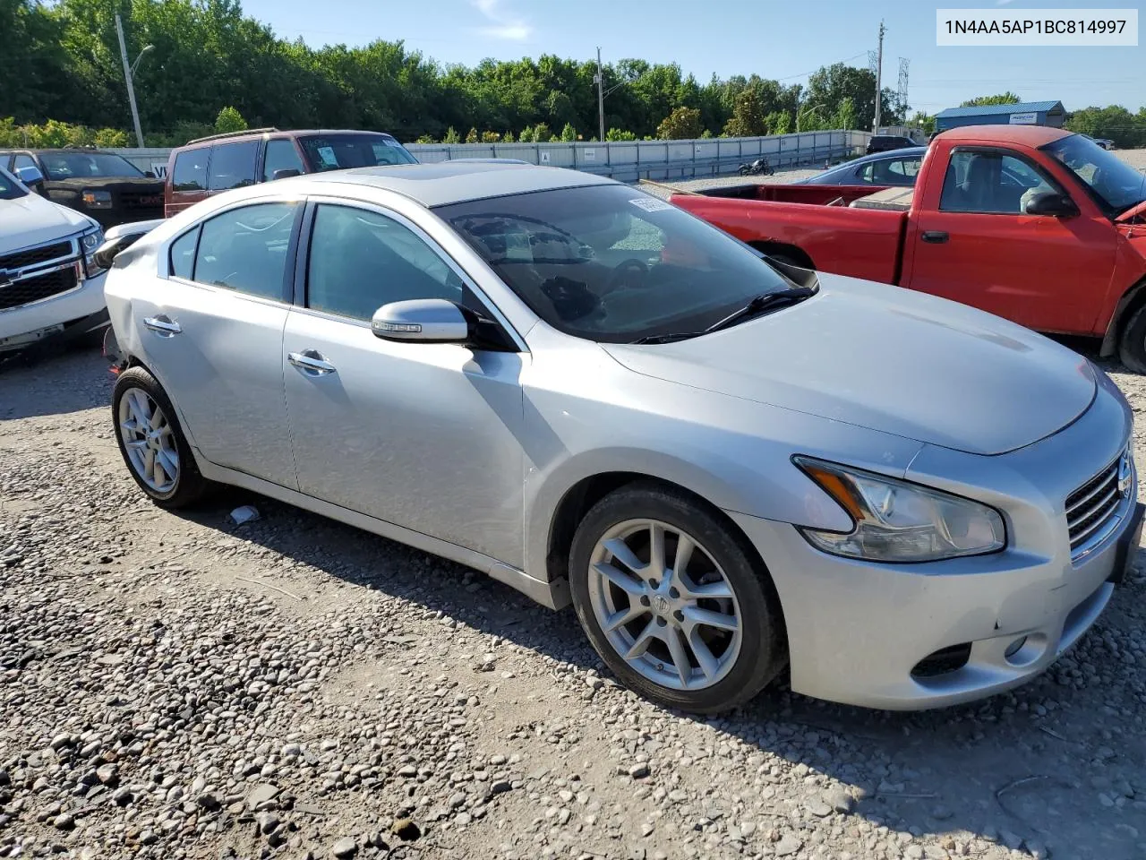 2011 Nissan Maxima S VIN: 1N4AA5AP1BC814997 Lot: 67508554