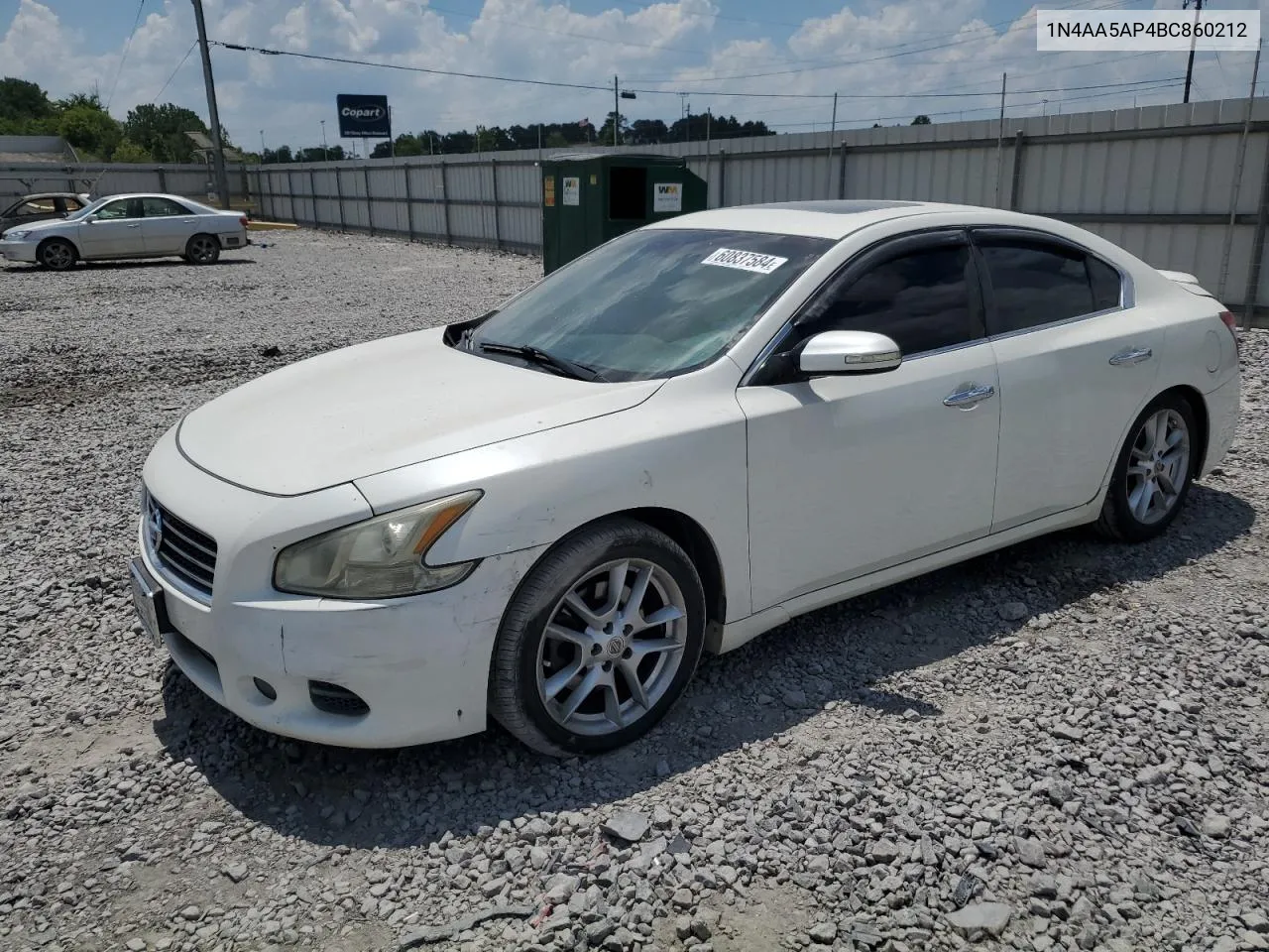 1N4AA5AP4BC860212 2011 Nissan Maxima S