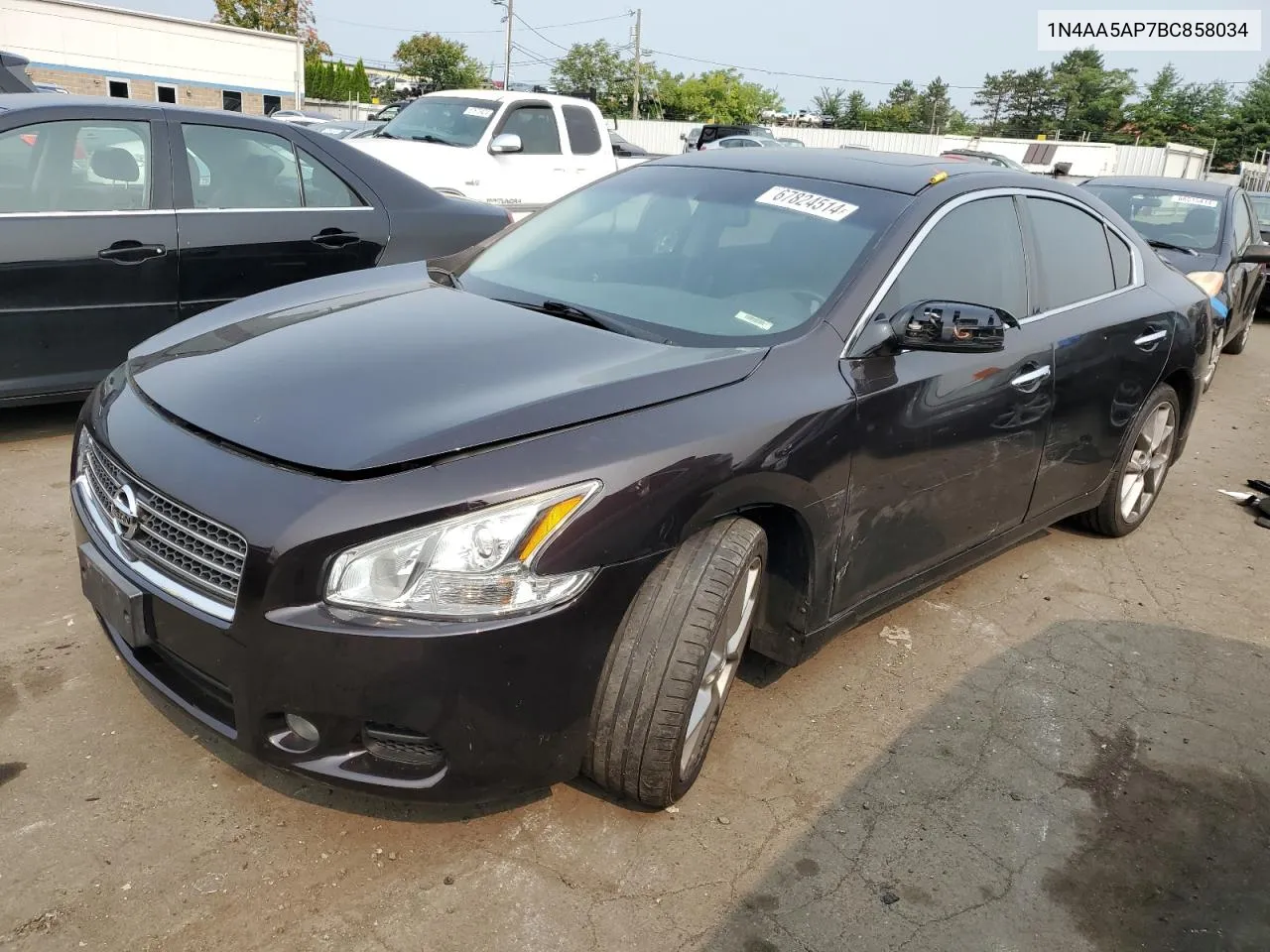 2011 Nissan Maxima S VIN: 1N4AA5AP7BC858034 Lot: 67824514