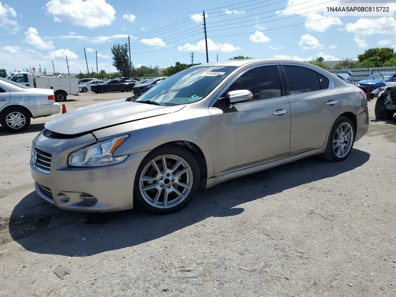 2011 Nissan Maxima S VIN: 1N4AA5AP0BC815722 Lot: 70140654