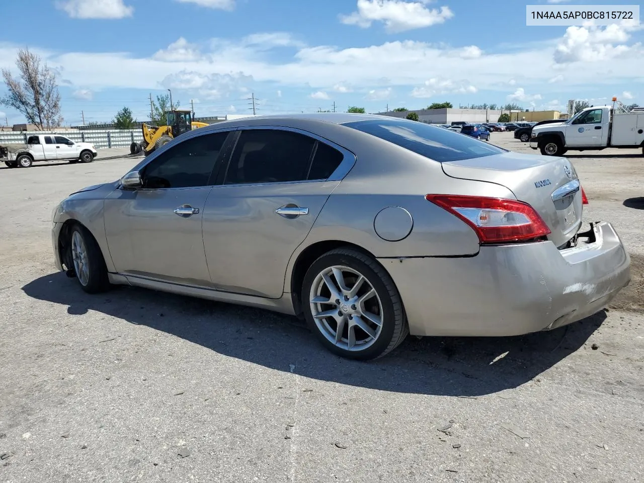 2011 Nissan Maxima S VIN: 1N4AA5AP0BC815722 Lot: 70140654