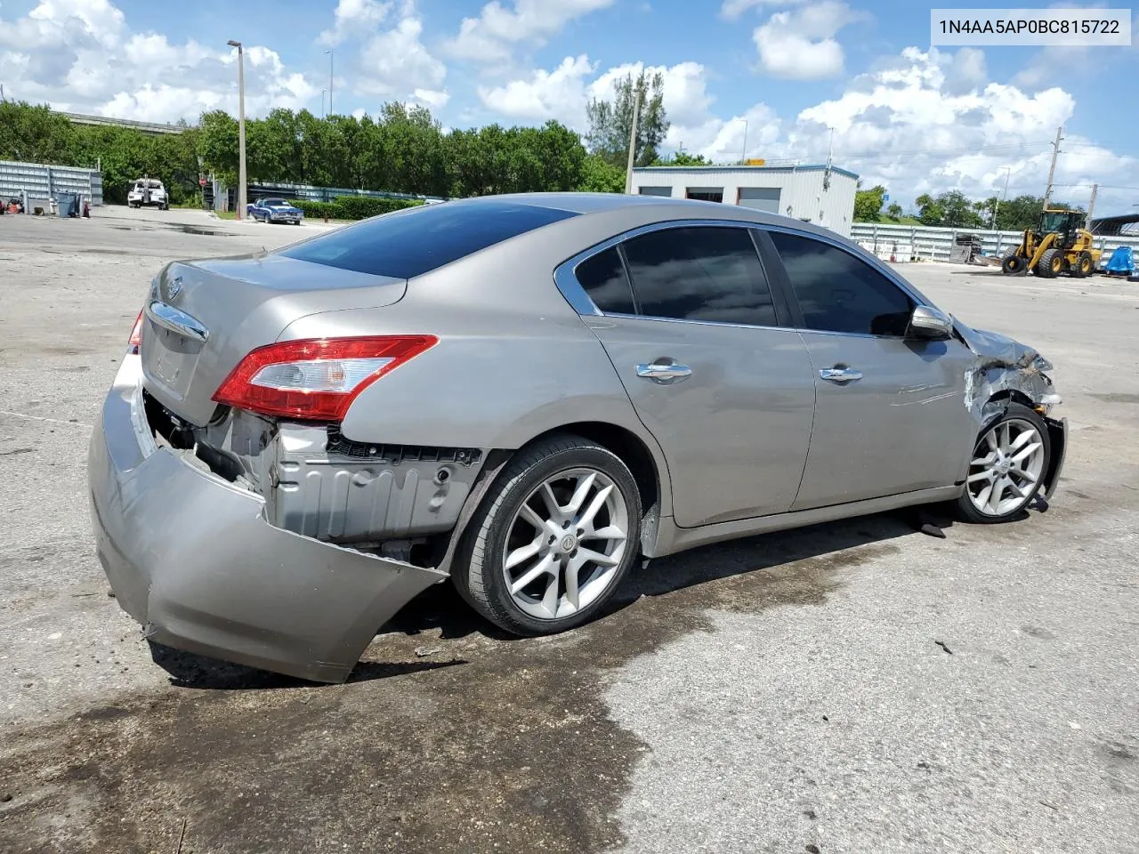 1N4AA5AP0BC815722 2011 Nissan Maxima S