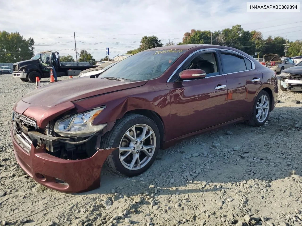 2011 Nissan Maxima S VIN: 1N4AA5APXBC809894 Lot: 70608214