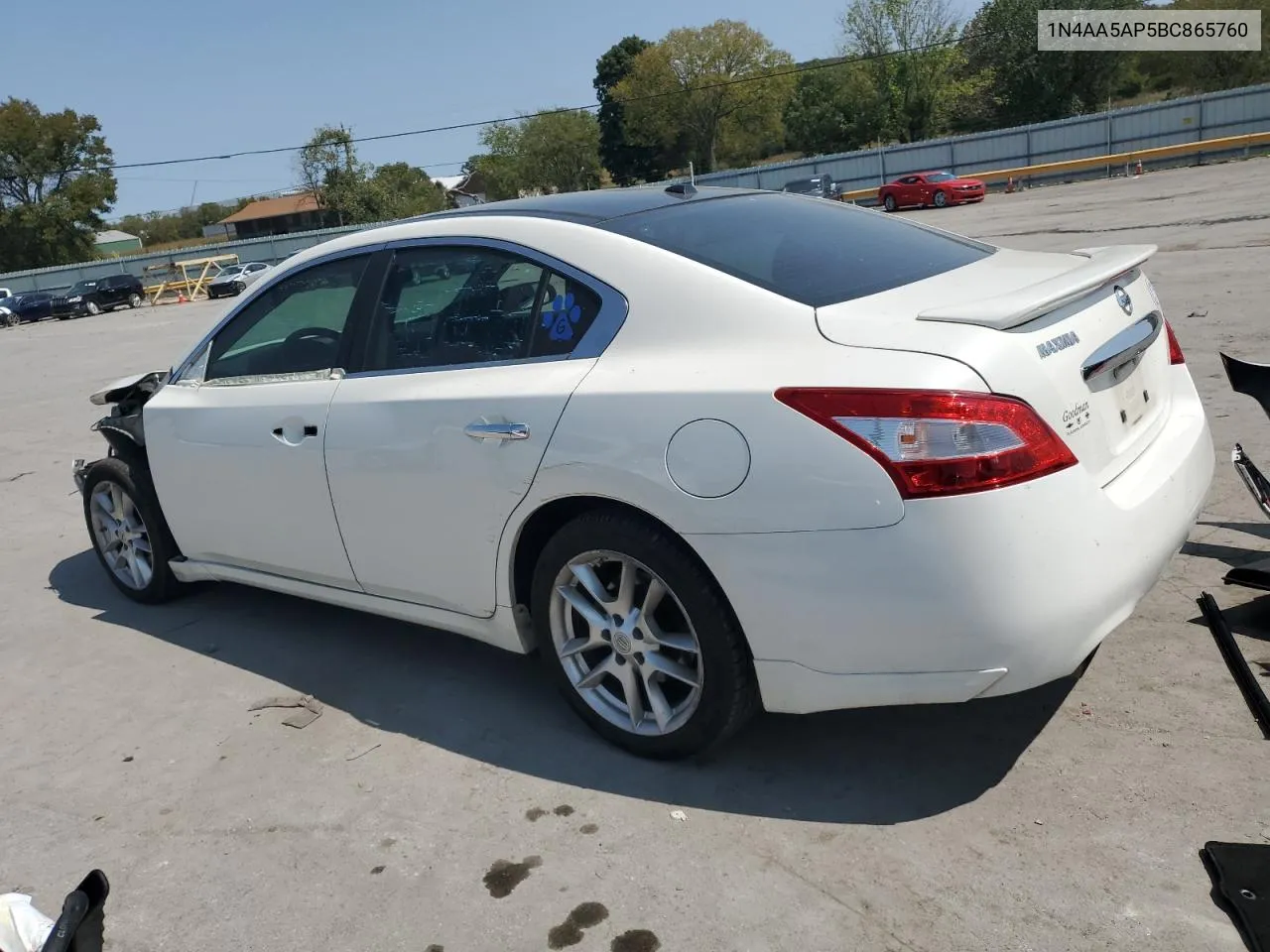 2011 Nissan Maxima S VIN: 1N4AA5AP5BC865760 Lot: 70725264