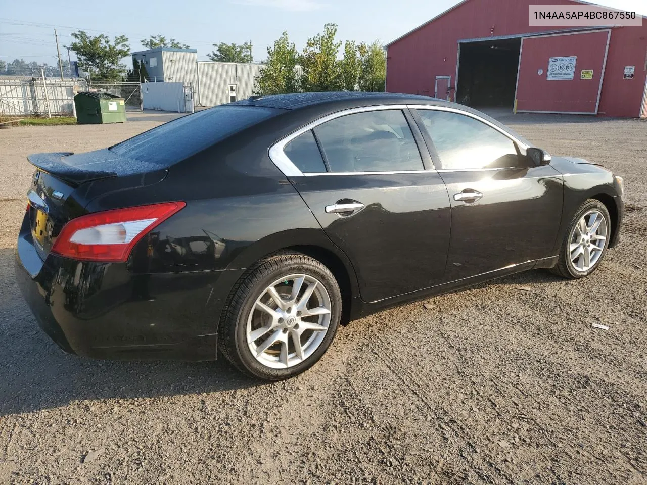 2011 Nissan Maxima S VIN: 1N4AA5AP4BC867550 Lot: 71603624