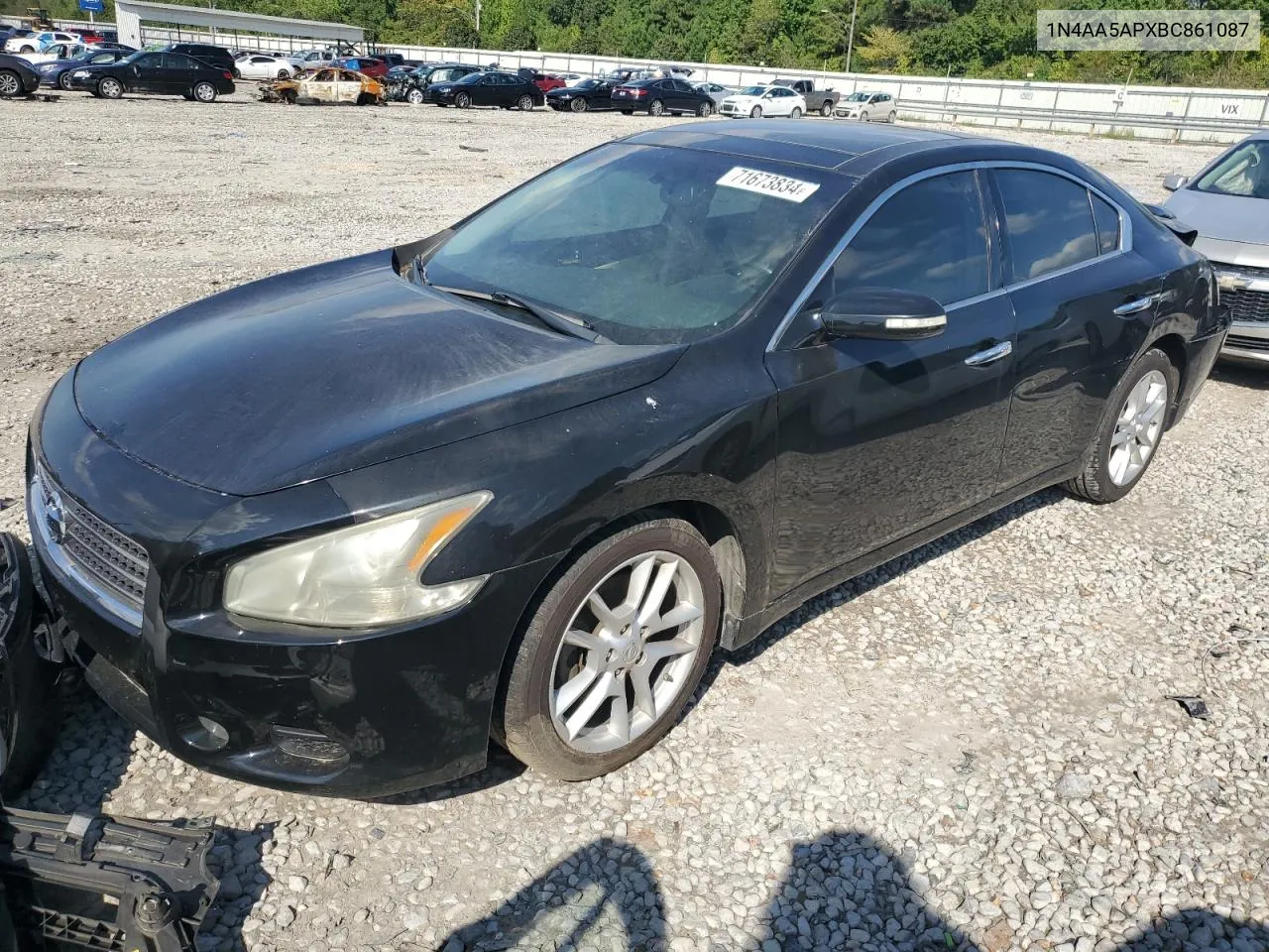 2011 Nissan Maxima S VIN: 1N4AA5APXBC861087 Lot: 71673834