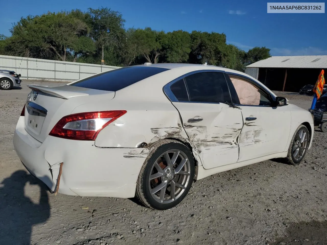 2011 Nissan Maxima S VIN: 1N4AA5AP6BC831262 Lot: 72568024