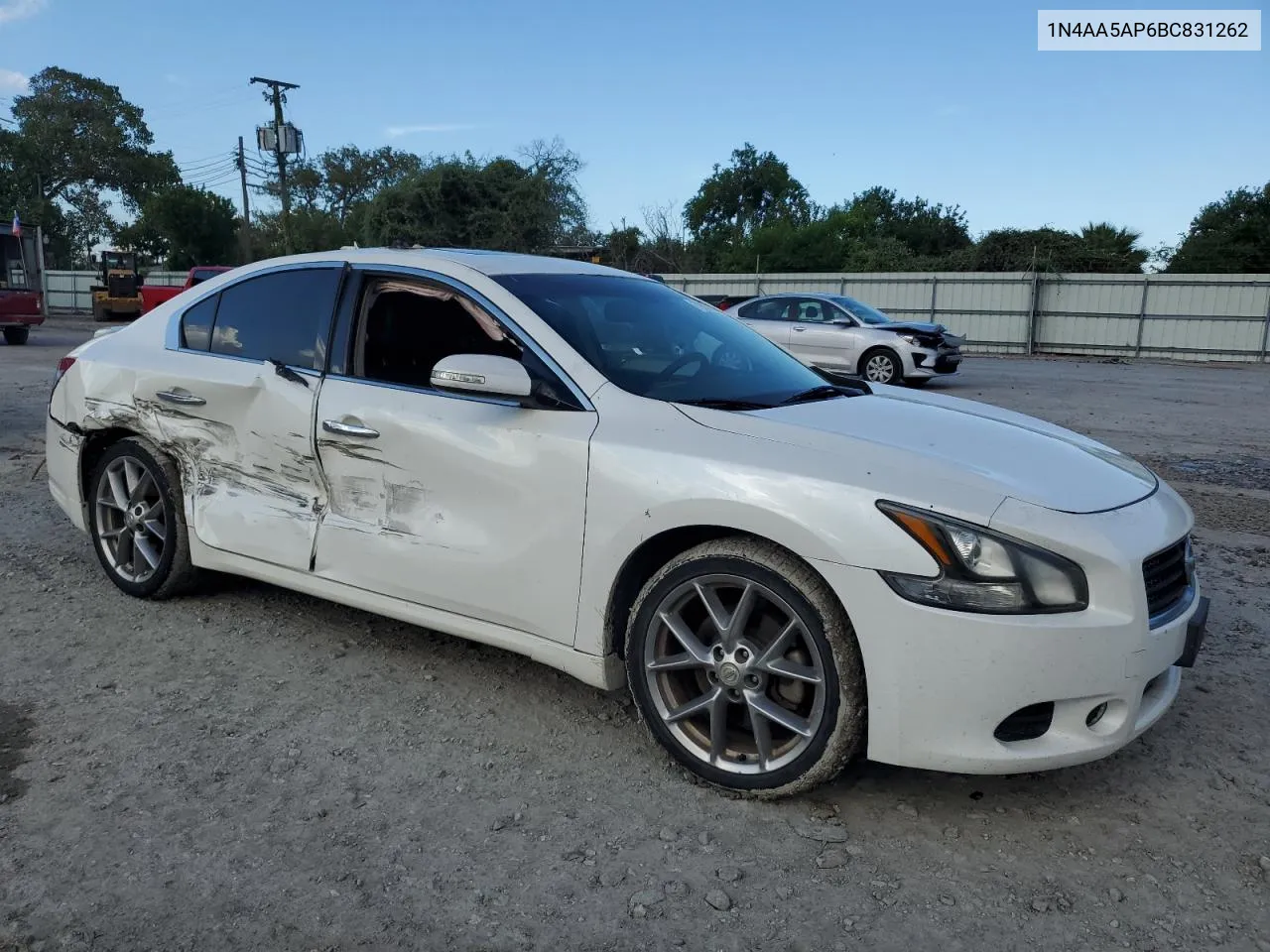 2011 Nissan Maxima S VIN: 1N4AA5AP6BC831262 Lot: 72568024