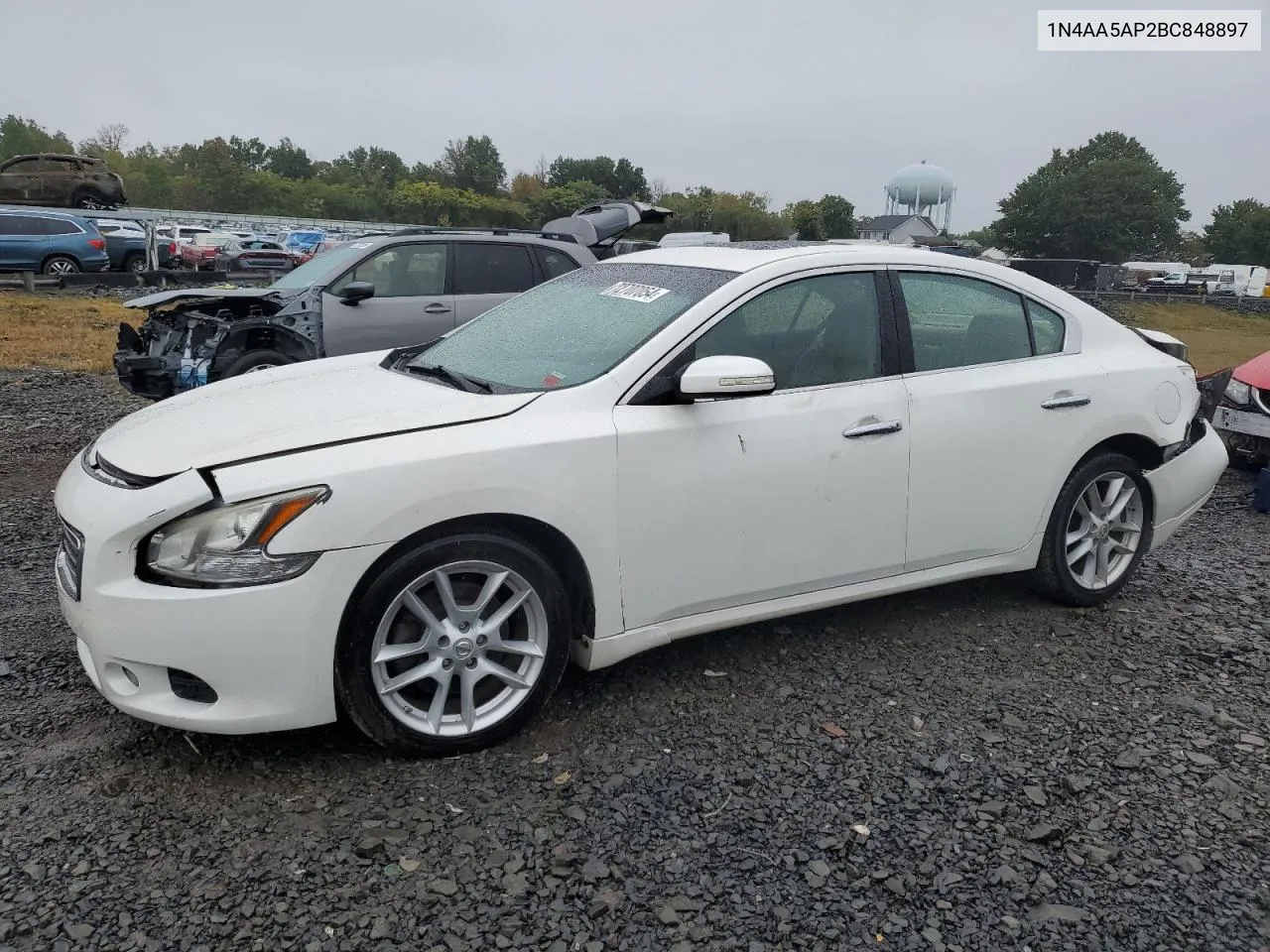 2011 Nissan Maxima S VIN: 1N4AA5AP2BC848897 Lot: 72707054