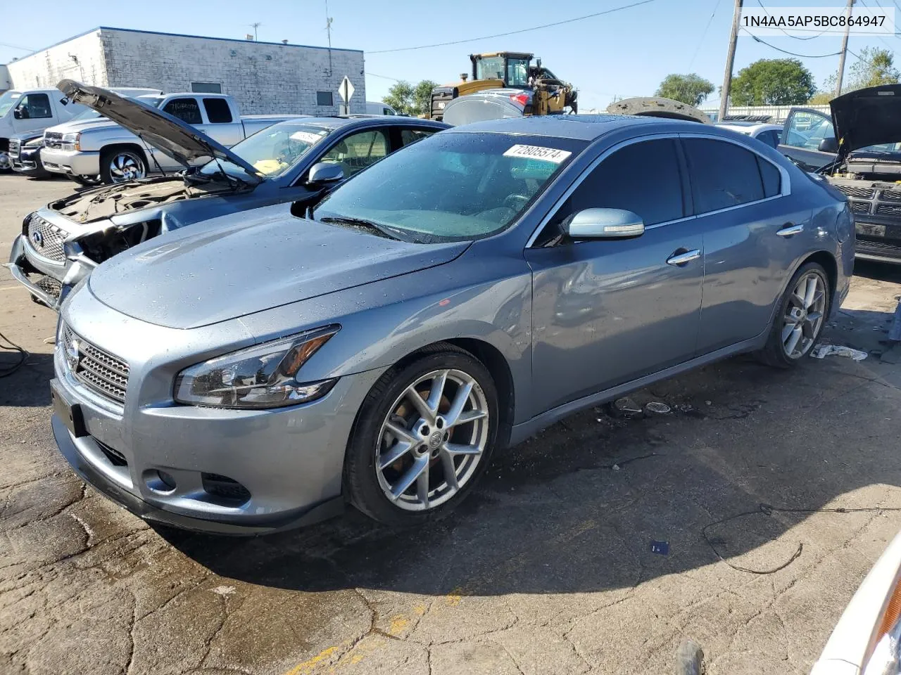 2011 Nissan Maxima S VIN: 1N4AA5AP5BC864947 Lot: 72805574