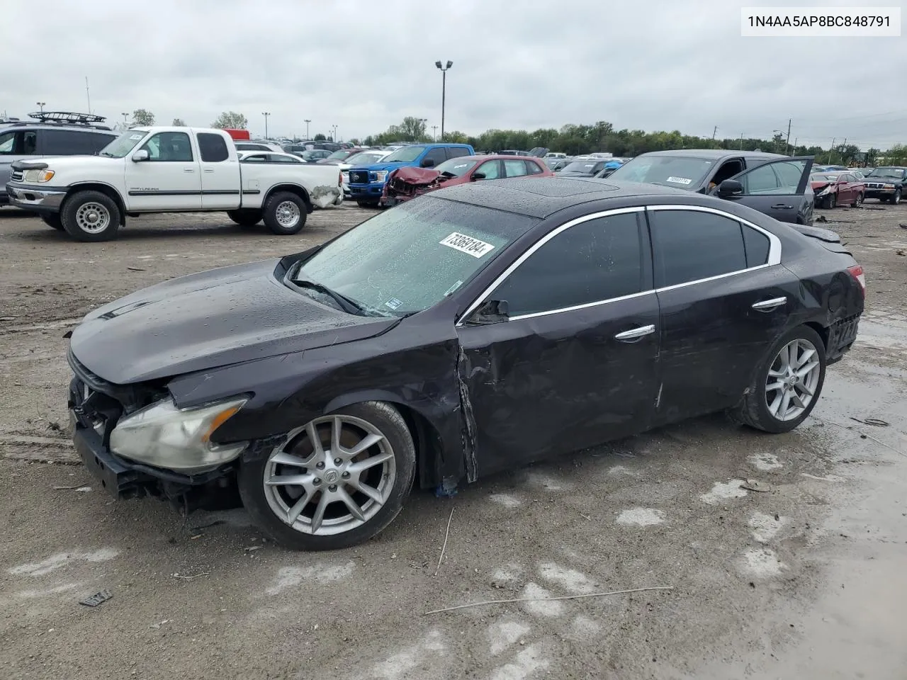 2011 Nissan Maxima S VIN: 1N4AA5AP8BC848791 Lot: 73369184