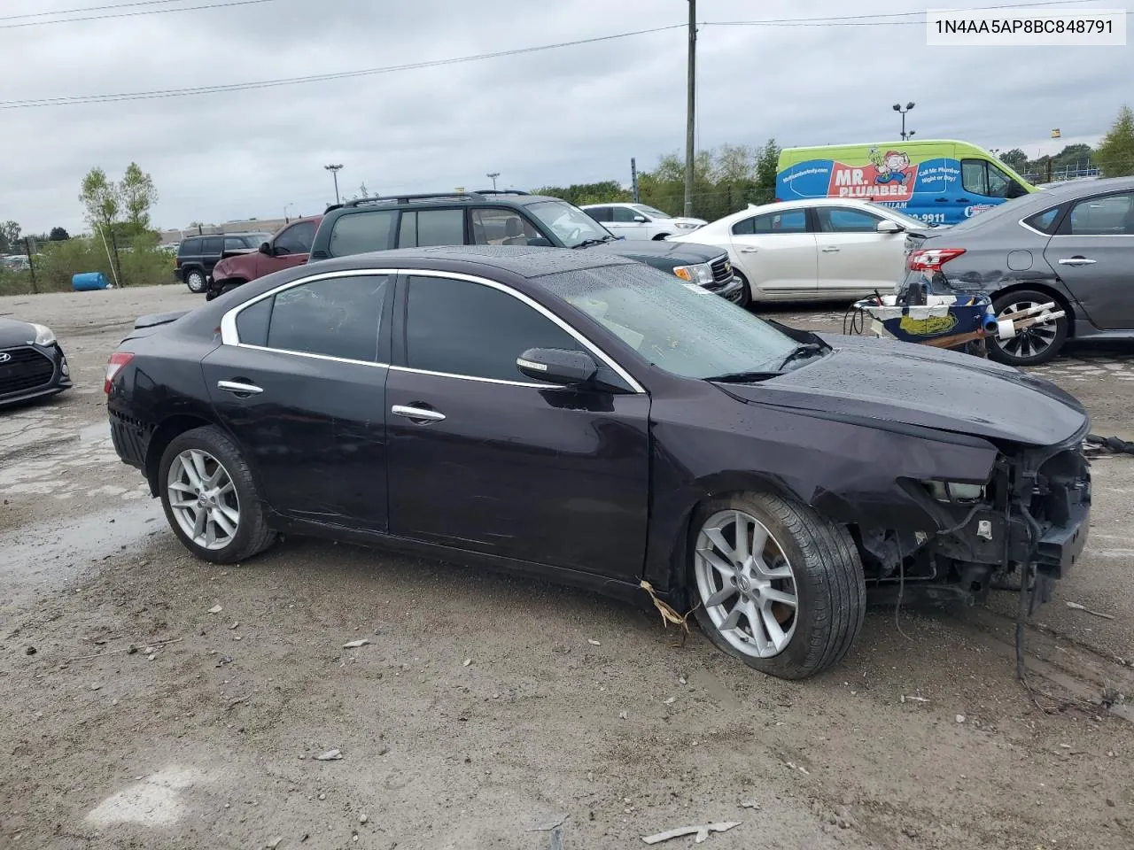 2011 Nissan Maxima S VIN: 1N4AA5AP8BC848791 Lot: 73369184