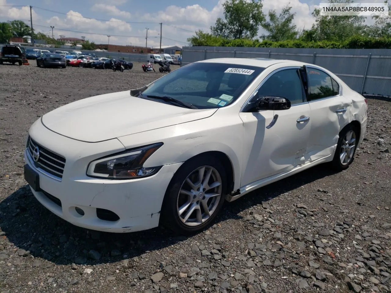 2011 Nissan Maxima S VIN: 1N4AA5AP8BC848905 Lot: 73461234