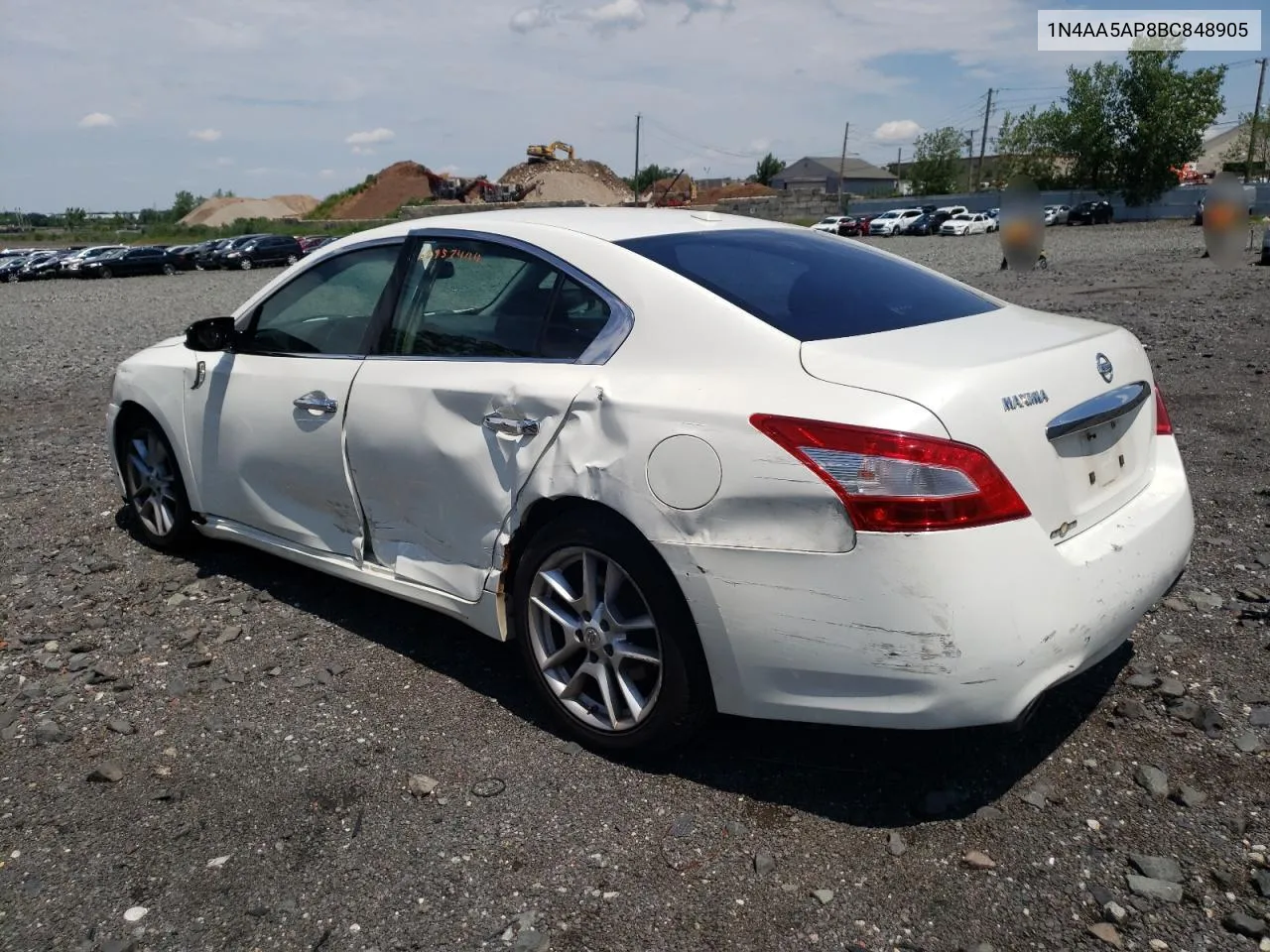 2011 Nissan Maxima S VIN: 1N4AA5AP8BC848905 Lot: 73461234