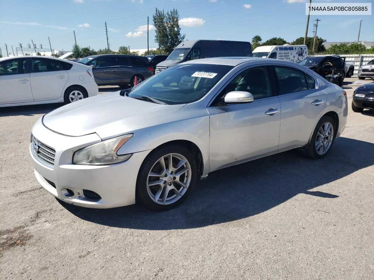 2011 Nissan Maxima S VIN: 1N4AA5AP0BC805885 Lot: 74137794