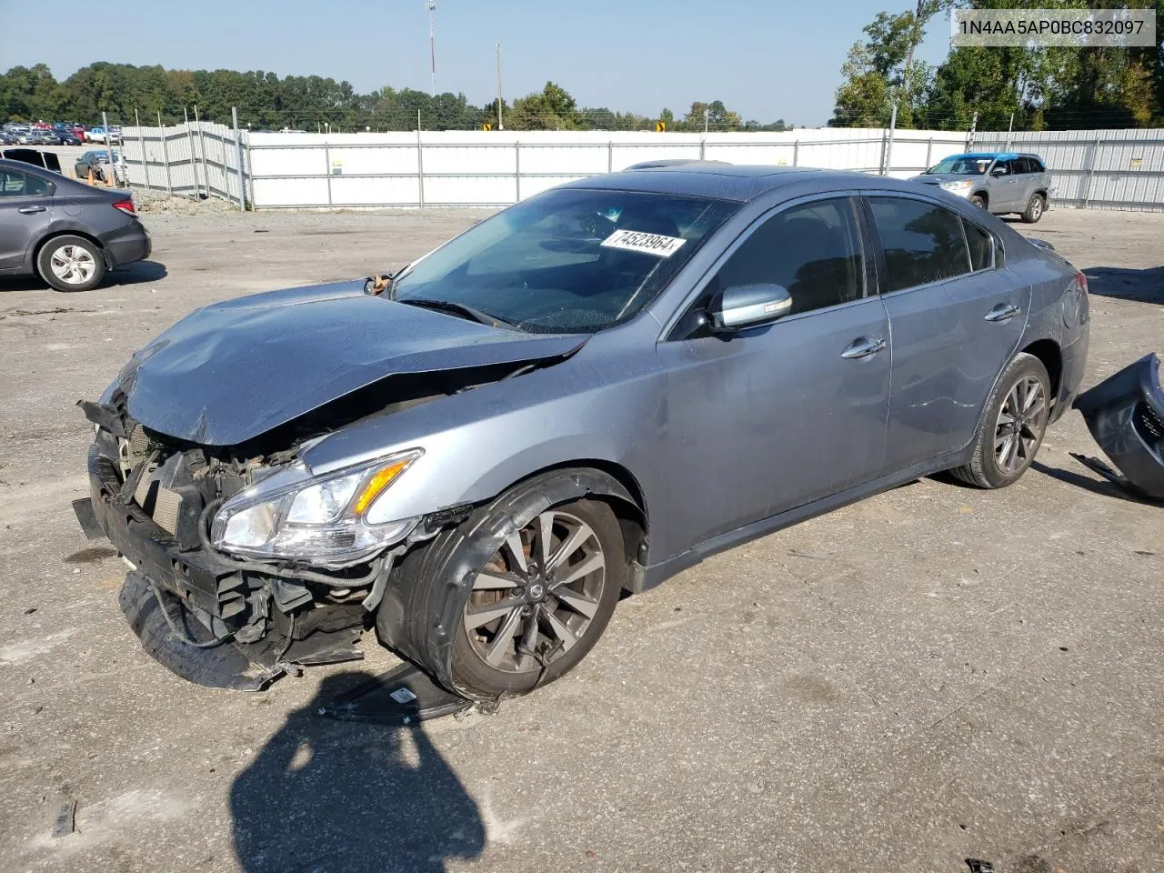 2011 Nissan Maxima S VIN: 1N4AA5AP0BC832097 Lot: 74523964