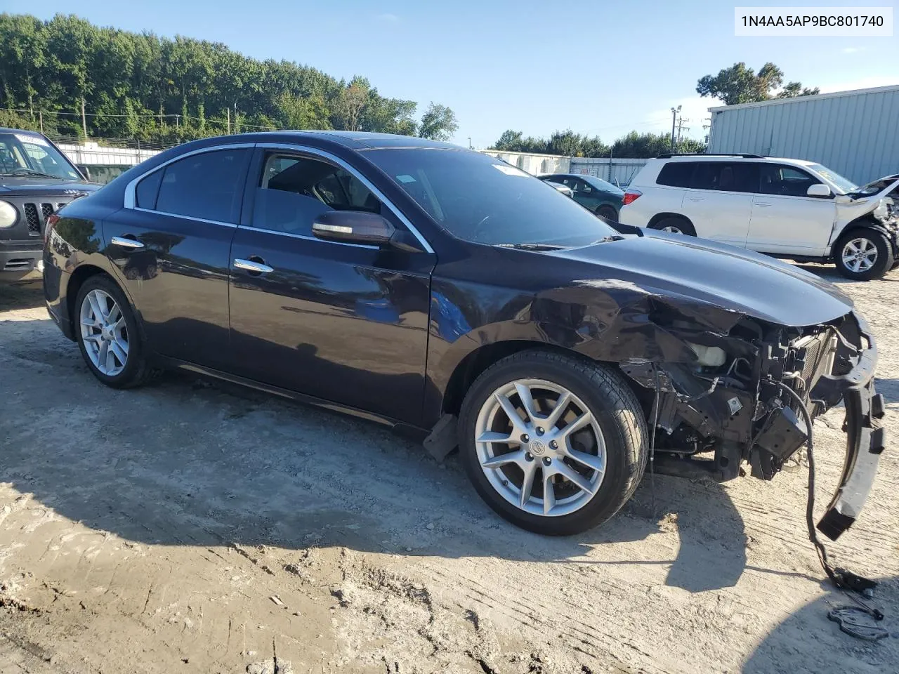 2011 Nissan Maxima S VIN: 1N4AA5AP9BC801740 Lot: 74657104