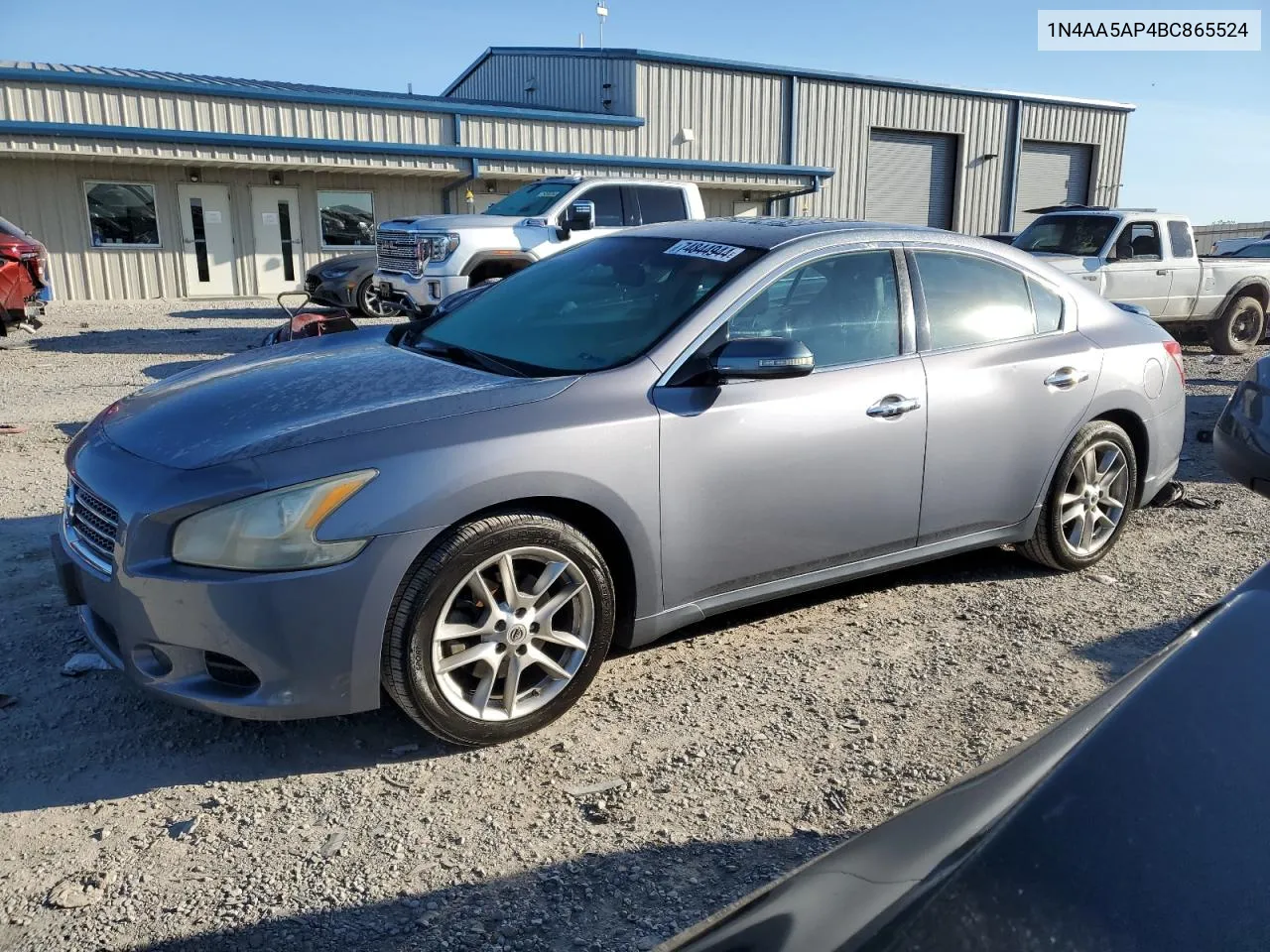 2011 Nissan Maxima S VIN: 1N4AA5AP4BC865524 Lot: 74844944