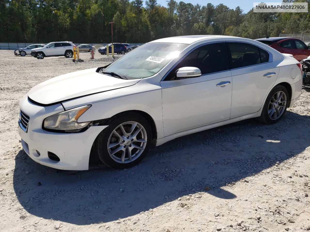 2011 Nissan Maxima S VIN: 1N4AA5AP4BC827906 Lot: 74985204