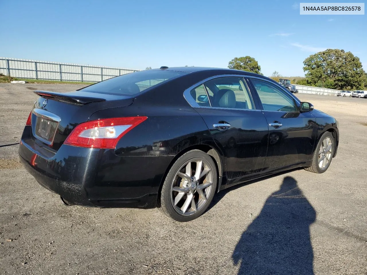 2011 Nissan Maxima S VIN: 1N4AA5AP8BC826578 Lot: 75319164