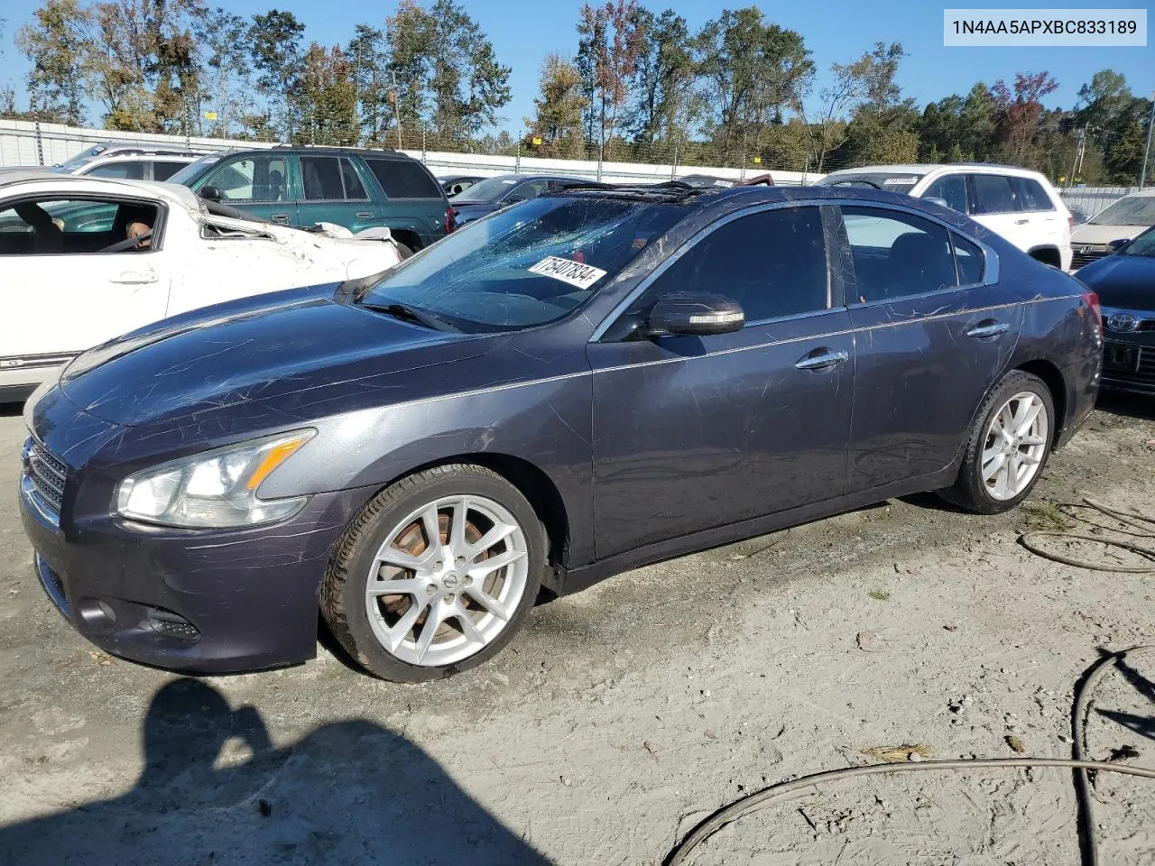 2011 Nissan Maxima S VIN: 1N4AA5APXBC833189 Lot: 75407834