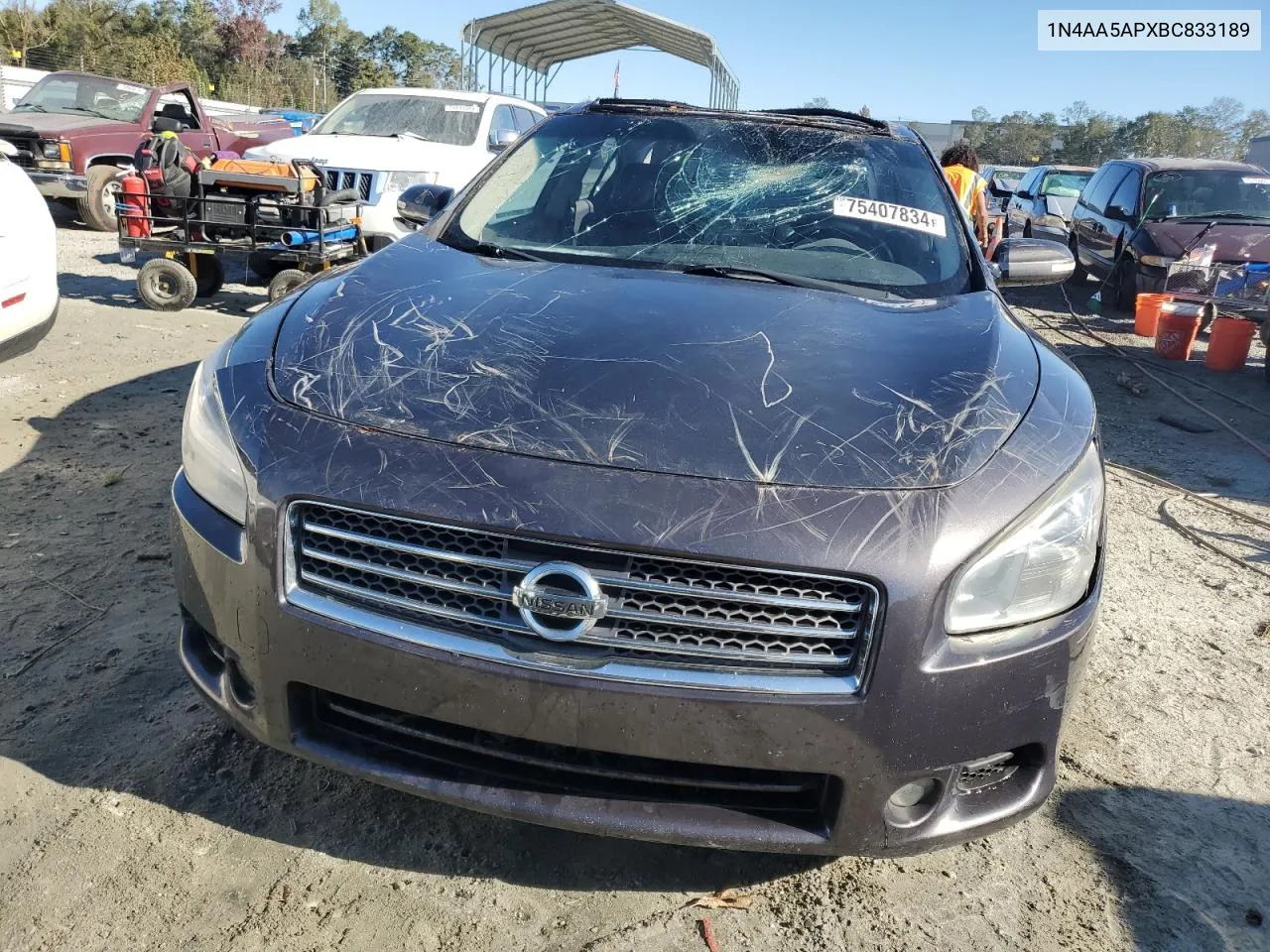 2011 Nissan Maxima S VIN: 1N4AA5APXBC833189 Lot: 75407834