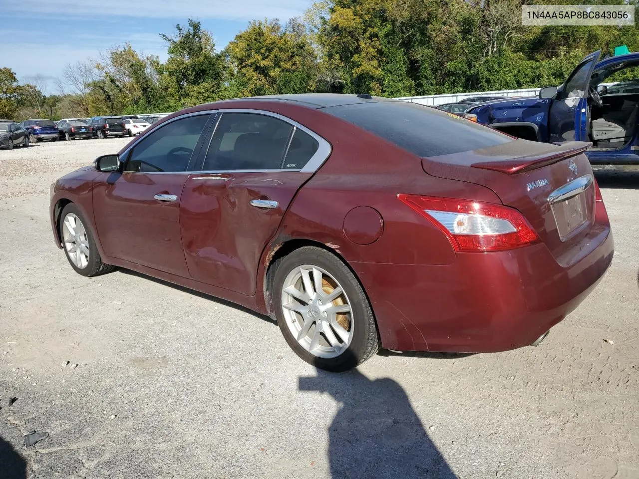 2011 Nissan Maxima S VIN: 1N4AA5AP8BC843056 Lot: 75556294