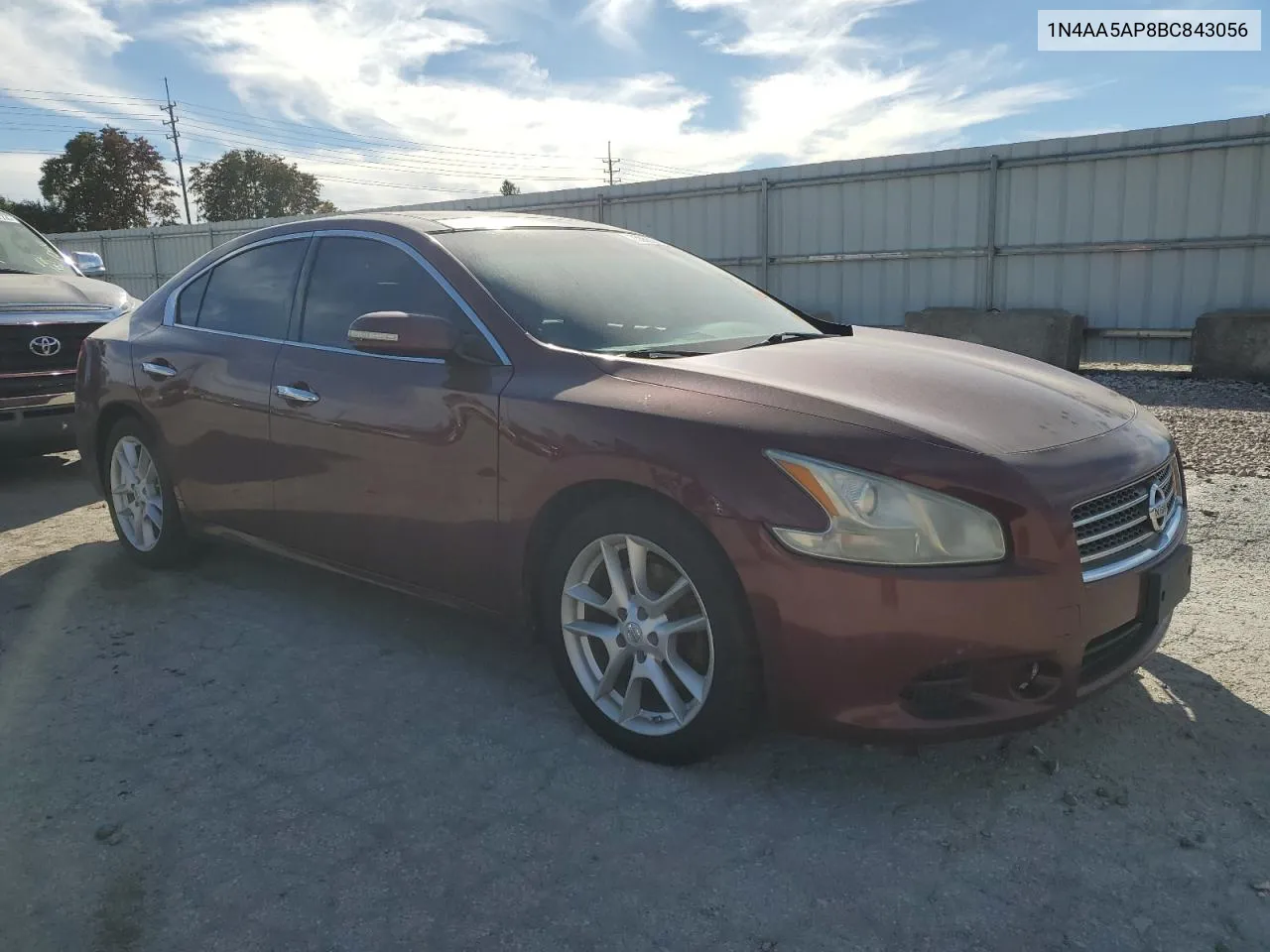 2011 Nissan Maxima S VIN: 1N4AA5AP8BC843056 Lot: 75556294