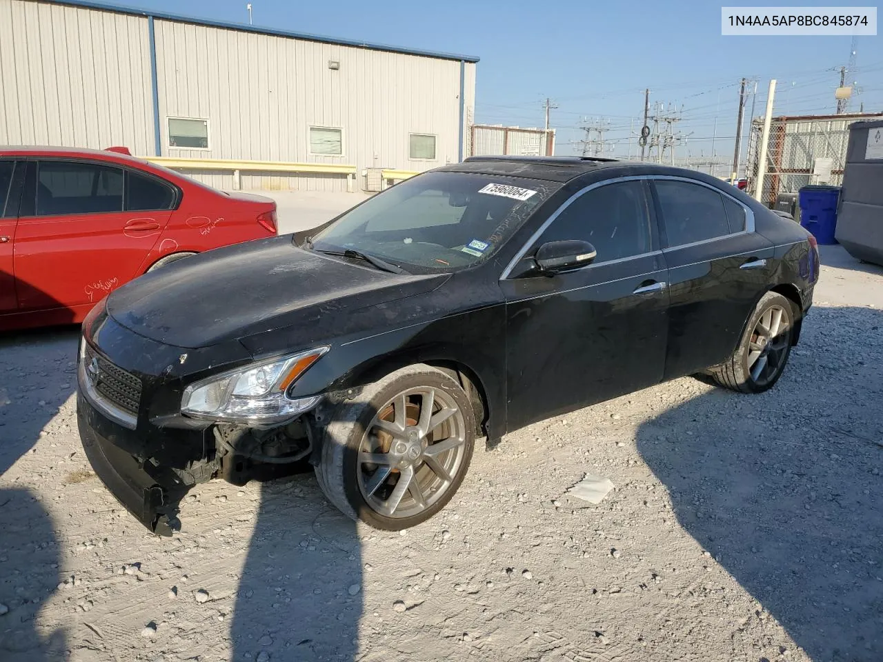 2011 Nissan Maxima S VIN: 1N4AA5AP8BC845874 Lot: 75960064