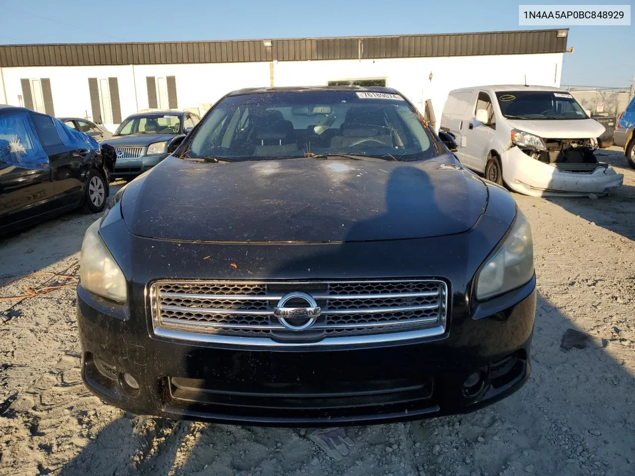 2011 Nissan Maxima S VIN: 1N4AA5AP0BC848929 Lot: 76189074