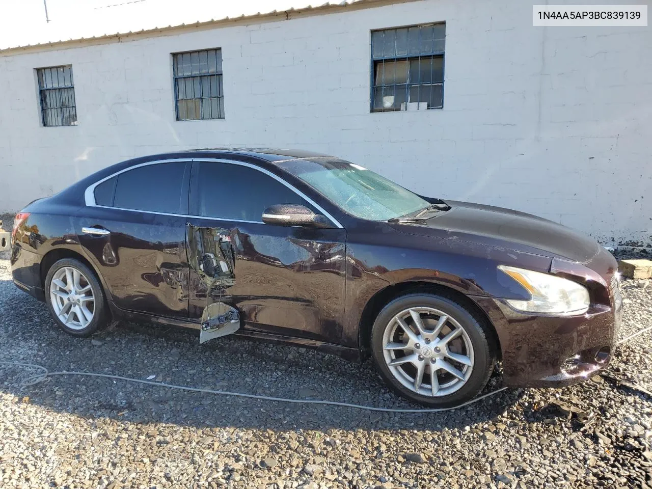 2011 Nissan Maxima S VIN: 1N4AA5AP3BC839139 Lot: 76392524