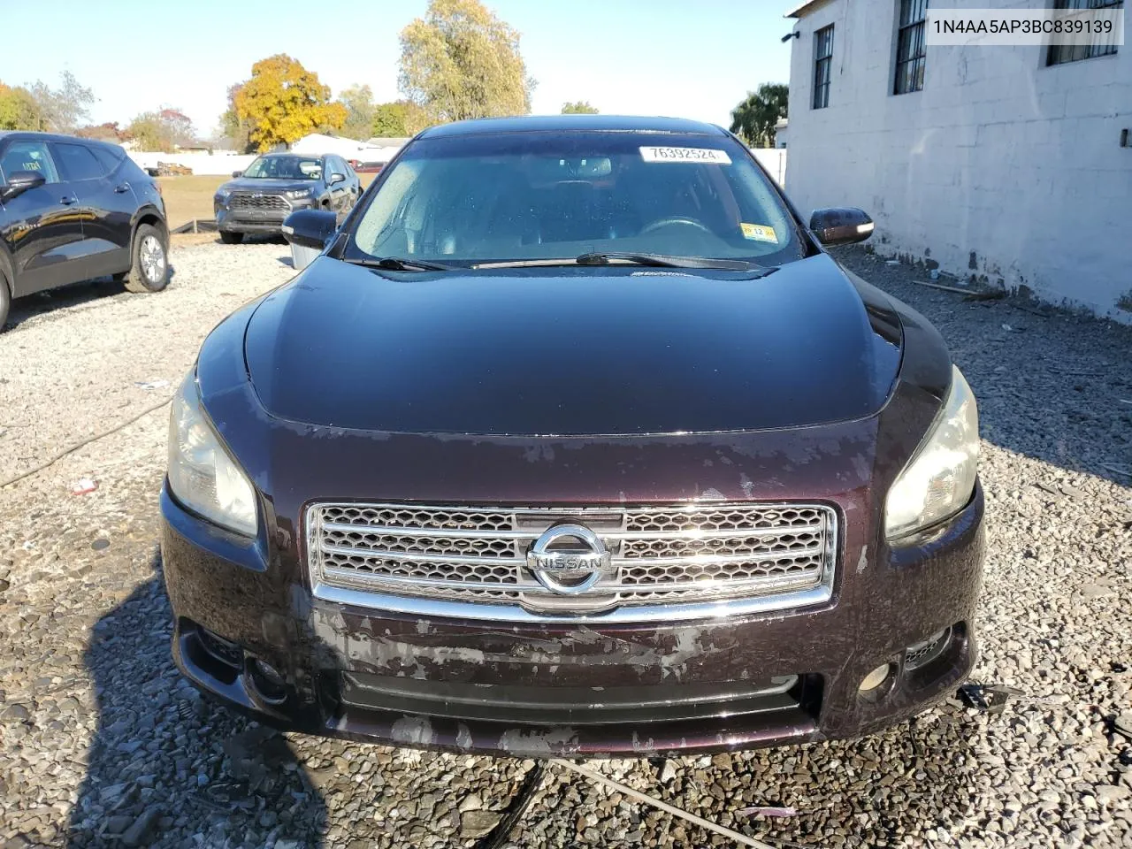 2011 Nissan Maxima S VIN: 1N4AA5AP3BC839139 Lot: 76392524