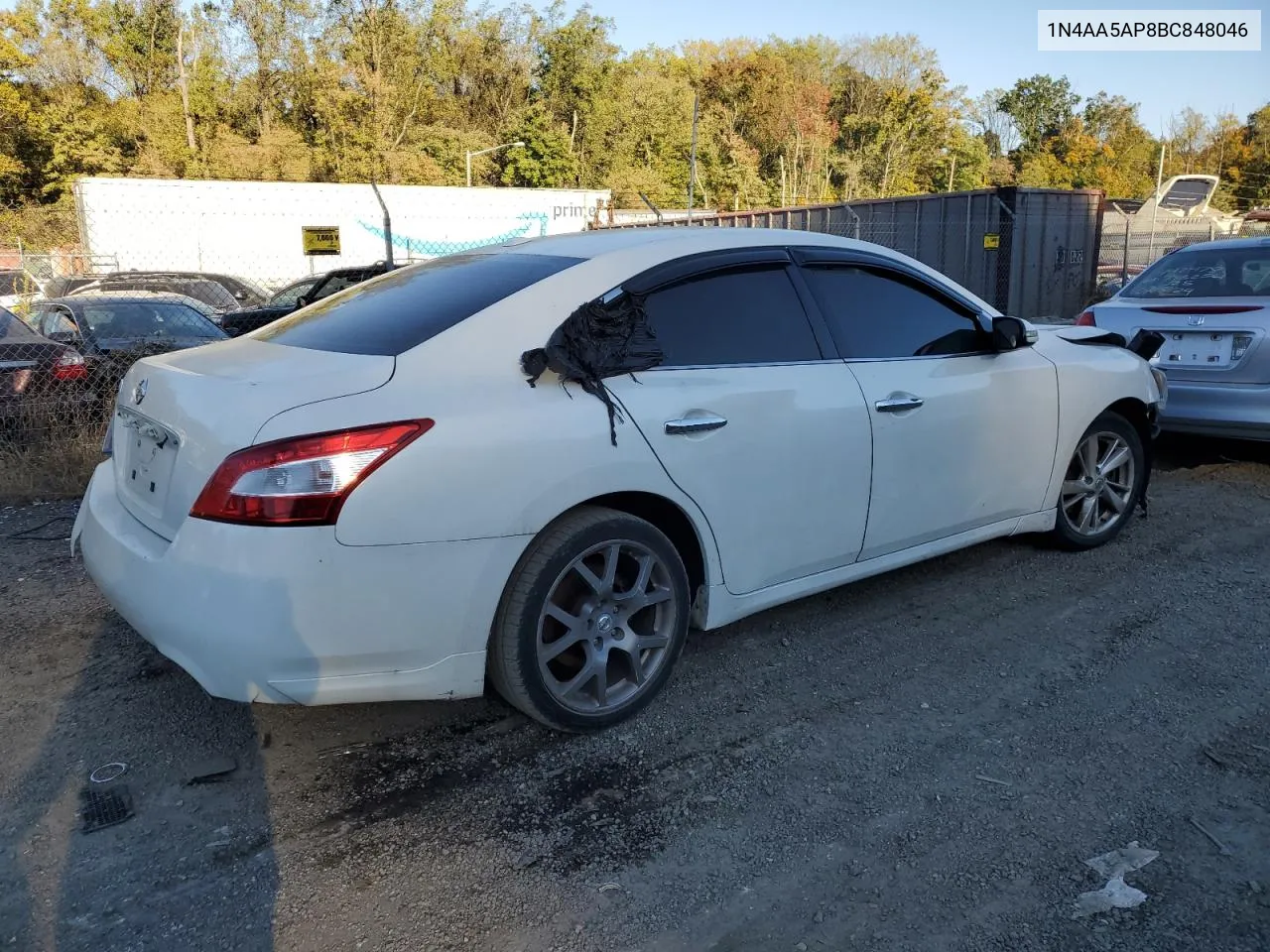 2011 Nissan Maxima S VIN: 1N4AA5AP8BC848046 Lot: 76686454