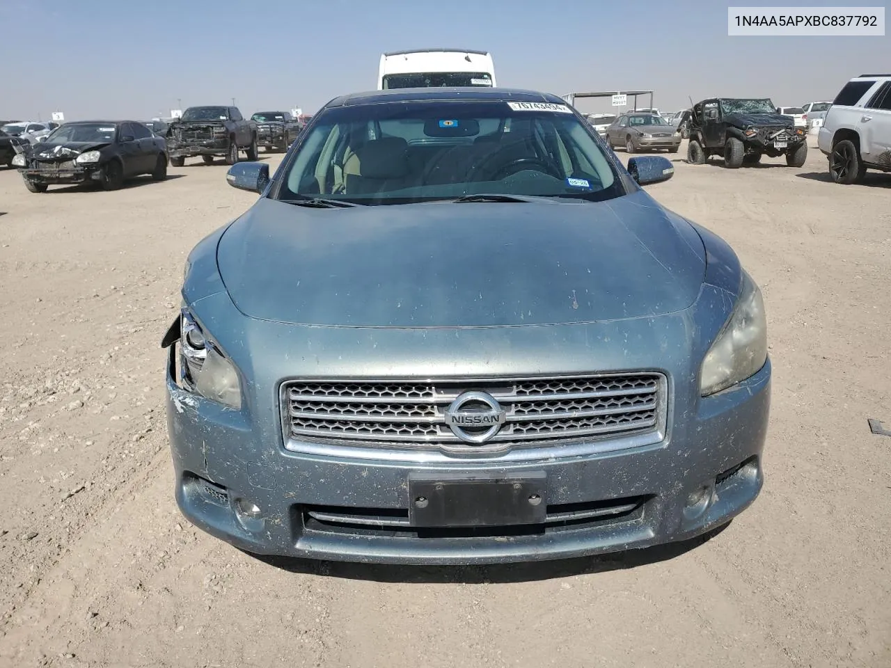 2011 Nissan Maxima S VIN: 1N4AA5APXBC837792 Lot: 76743494