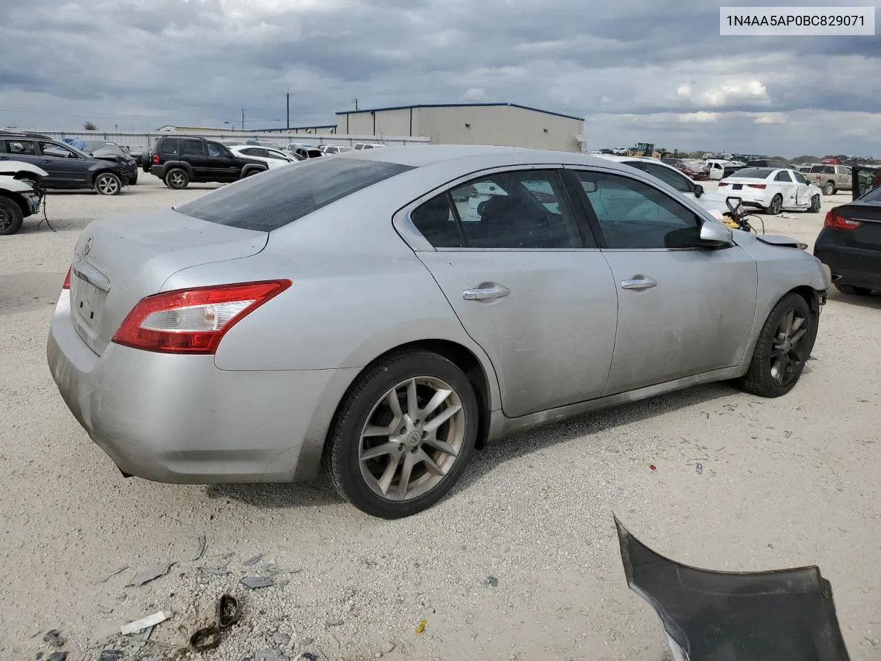 2011 Nissan Maxima S VIN: 1N4AA5AP0BC829071 Lot: 77092004