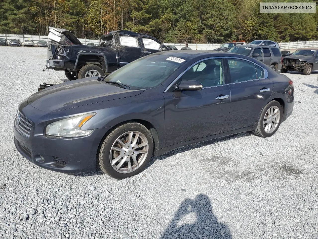 2011 Nissan Maxima S VIN: 1N4AA5AP7BC845042 Lot: 77231414