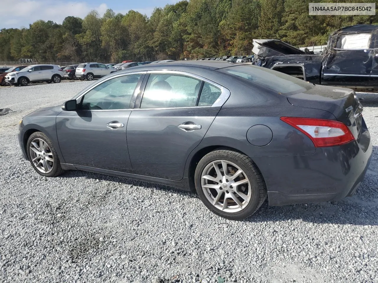 2011 Nissan Maxima S VIN: 1N4AA5AP7BC845042 Lot: 77231414