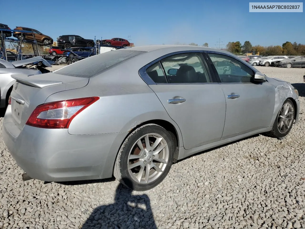 2011 Nissan Maxima S VIN: 1N4AA5AP7BC802837 Lot: 77693264