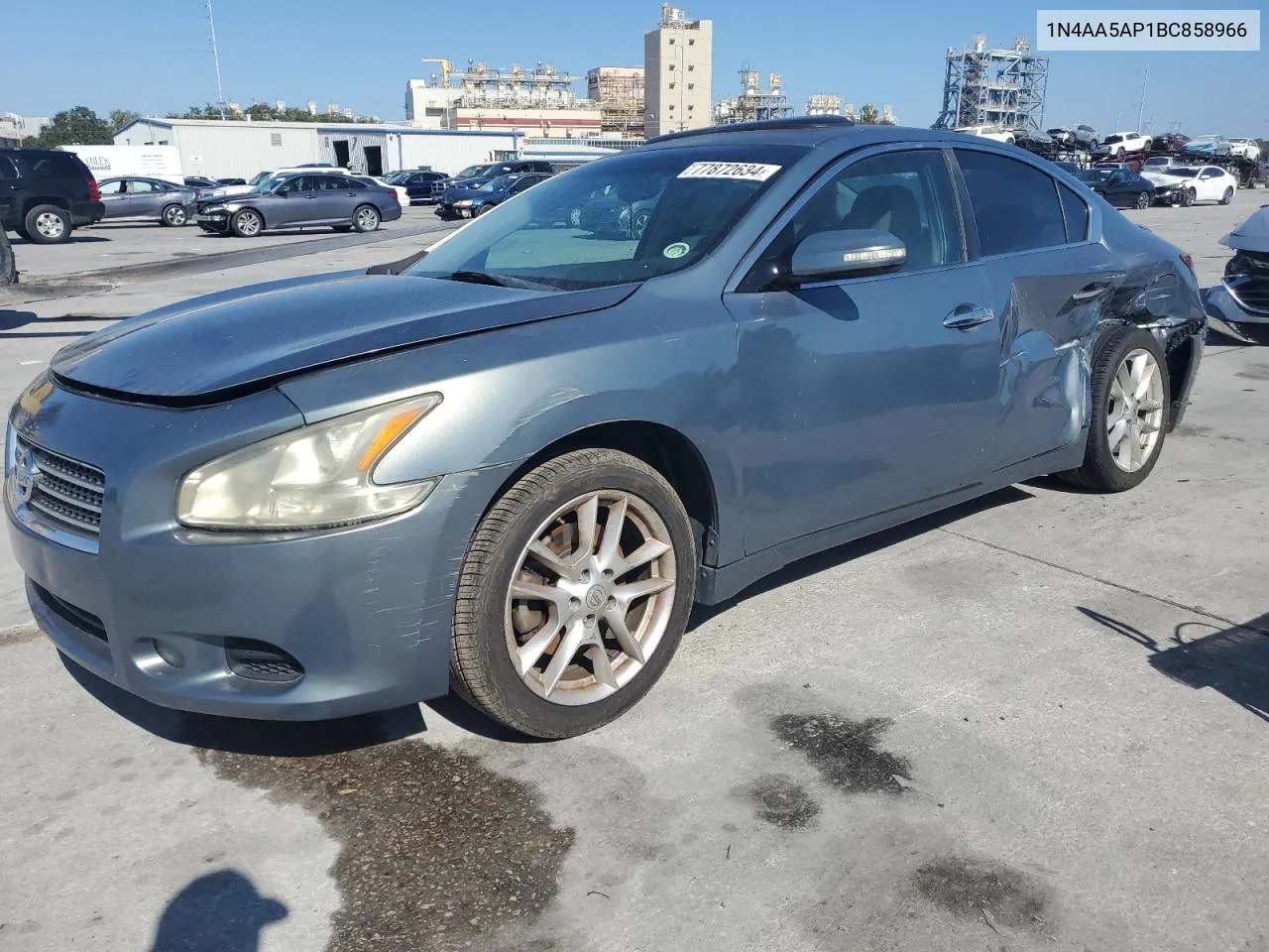 2011 Nissan Maxima S VIN: 1N4AA5AP1BC858966 Lot: 77872634