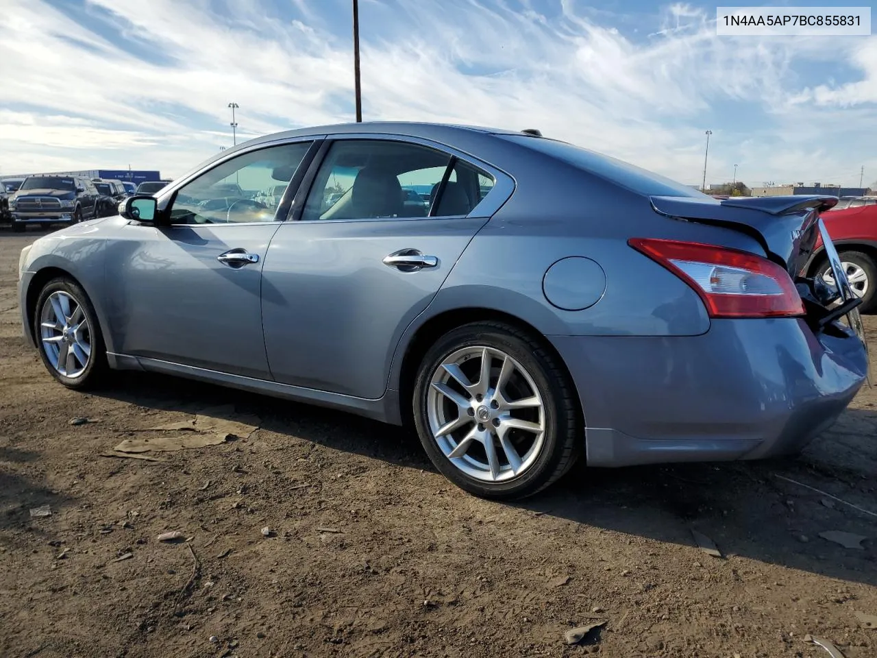 2011 Nissan Maxima S VIN: 1N4AA5AP7BC855831 Lot: 78366924