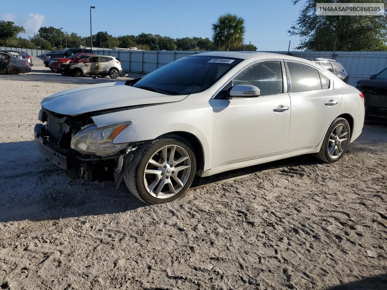 2011 Nissan Maxima S VIN: 1N4AA5AP9BC868385 Lot: 78978884