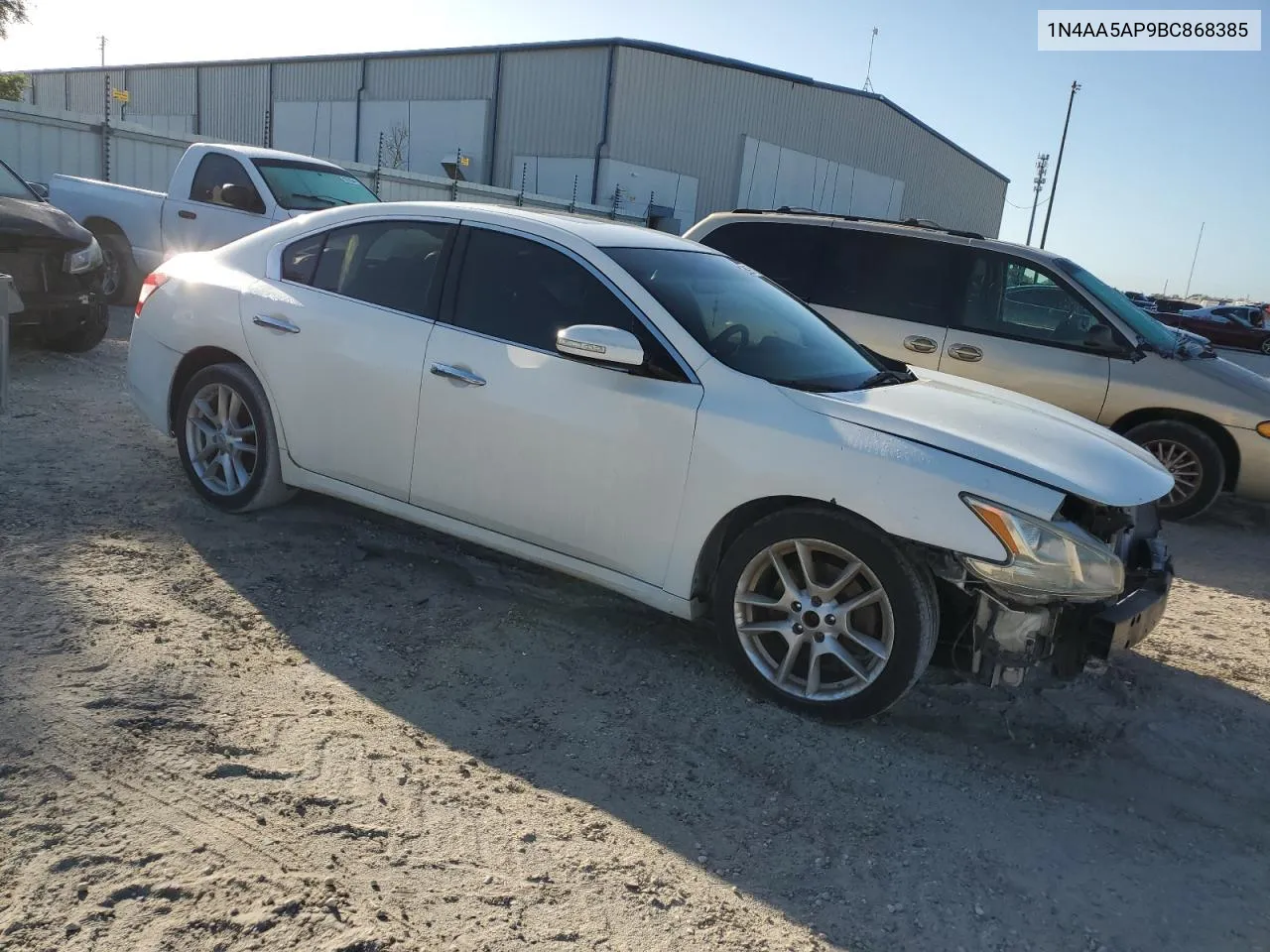 2011 Nissan Maxima S VIN: 1N4AA5AP9BC868385 Lot: 78978884