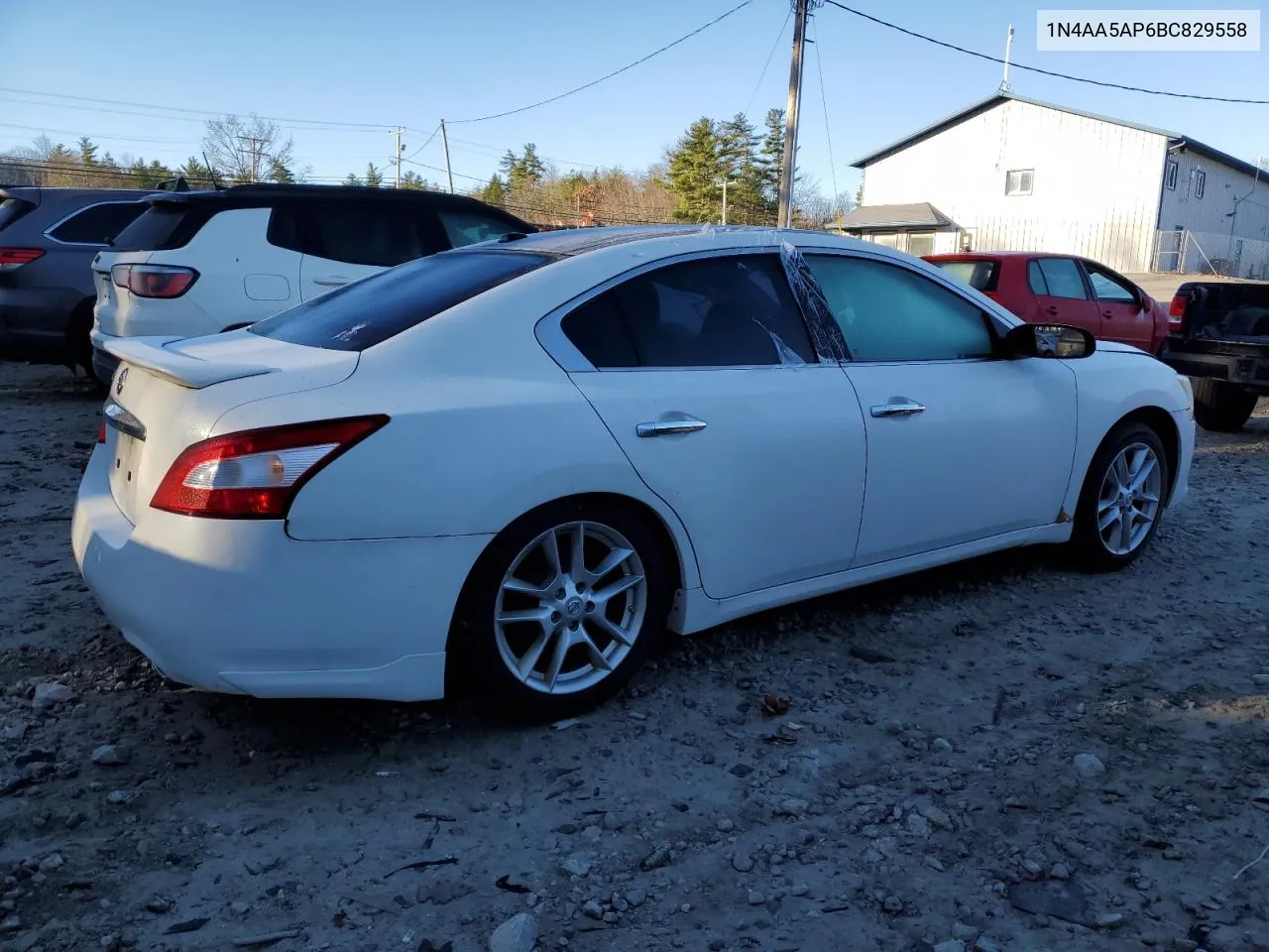 2011 Nissan Maxima S VIN: 1N4AA5AP6BC829558 Lot: 81302254