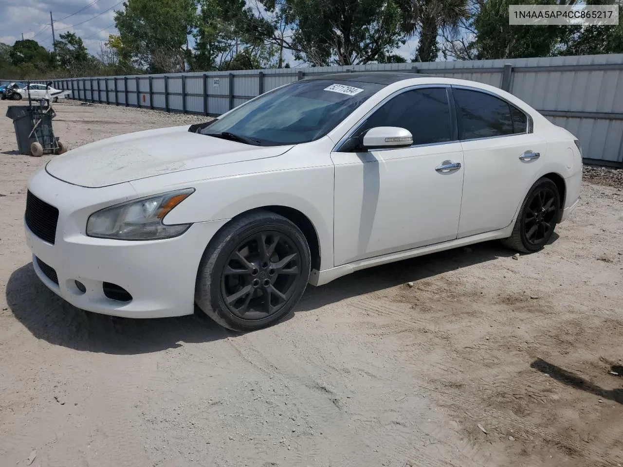 2012 Nissan Maxima S VIN: 1N4AA5AP4CC865217 Lot: 52717894