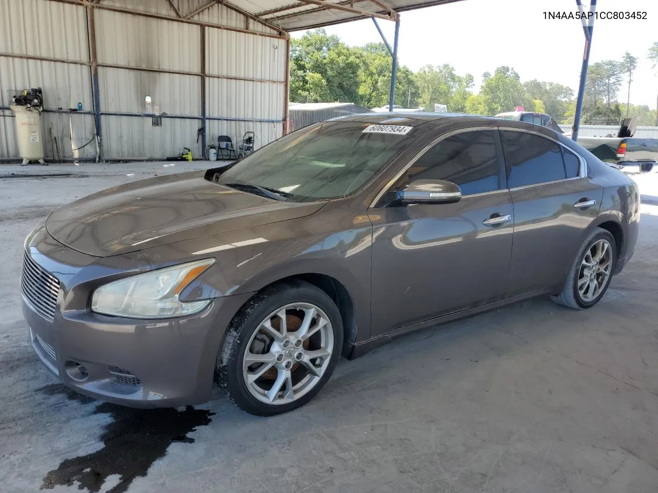 2012 Nissan Maxima S VIN: 1N4AA5AP1CC803452 Lot: 60607934